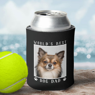 Rafraîchisseur Pour Canette Meilleur Papa Chien du Monde Empreintes de Patte P