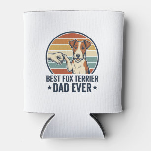 Rafraîchisseur Pour Canette Meilleur Papa Fox Terrier Vintage T-Shirt pour Amo