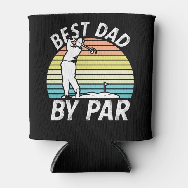 Rafraîchisseur Pour Canette Meilleur papa Par, Cadeau de golf pour papa, Cadea (Devant)