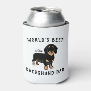 Rafraîchisseur Pour Canette Meilleur Papa Teckel au Monde Nom de Chien Personn