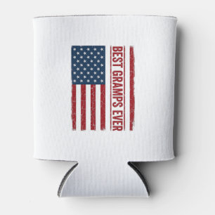 Rafraîchisseur Pour Canette Meilleur Papi Patriote Drapeau Vector Design_1