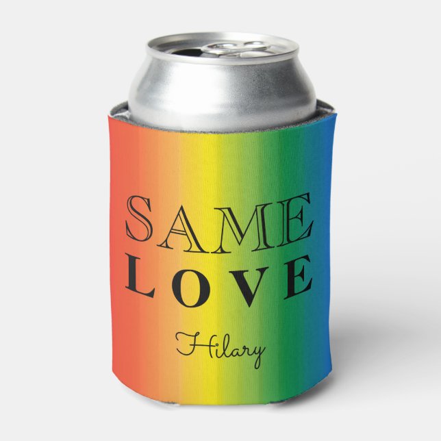 Rafraîchisseur Pour Canette Même Amour Ombre Rainbow Pride Summer Party Custom (Can devant)