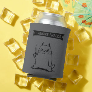 Rafraîchisseur Pour Canette Mème de chat drôle J'ai besoin de snacks 