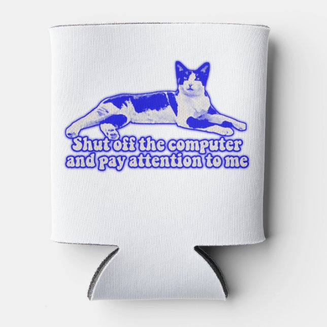 Rafraîchisseur Pour Canette Mème de chat grincheux amusant pour les propriétai (Devant)