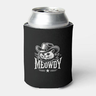 Rafraîchisseur Pour Canette Meowdy Cat Cowboy Cowgirl Meow Howdy Halloween Cos