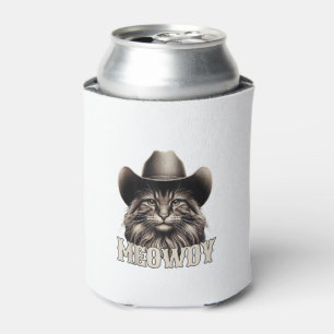 Rafraîchisseur Pour Canette Meowdy Cat Cowboy Cowgirl Meow Howdy Halloween Cos