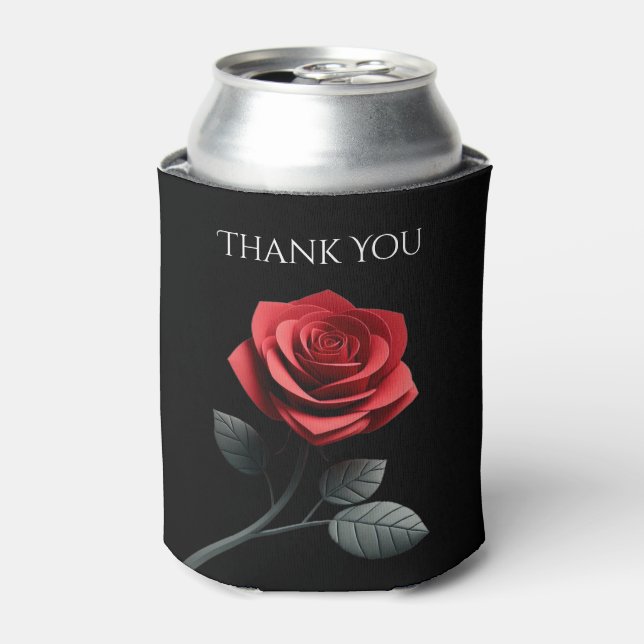 Rafraîchisseur Pour Canette Merci simple de rose rouge (Can devant)