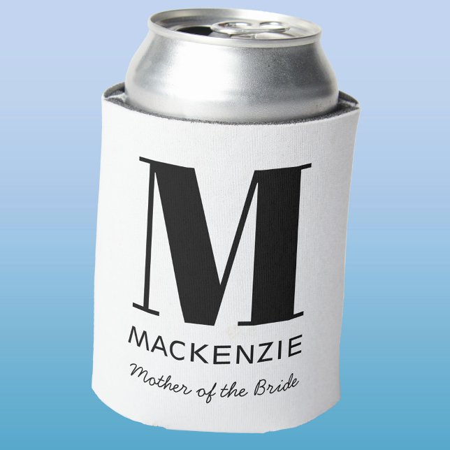 Rafraîchisseur Pour Canette Mère de la mariée Monogramme Nom (Mother of the Bride monogram initial personalized can cooler)