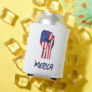 Rafraîchisseur Pour Canette 'MERICA Poing Levée Patriotique Fierté USA