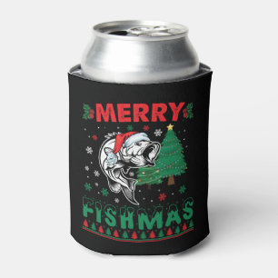 Rafraîchisseur Pour Canette Merry Fishmas Pêche Papa Pêcheur Pêcheur Noël