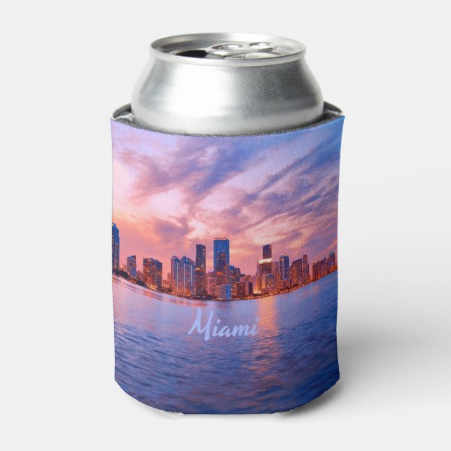 Rafraîchisseur Pour Canette Miami Beach Floride City Skyline (Can devant)