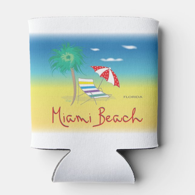 Rafraîchisseur Pour Canette Miami Beach, Floride Cool Fun (Dos)