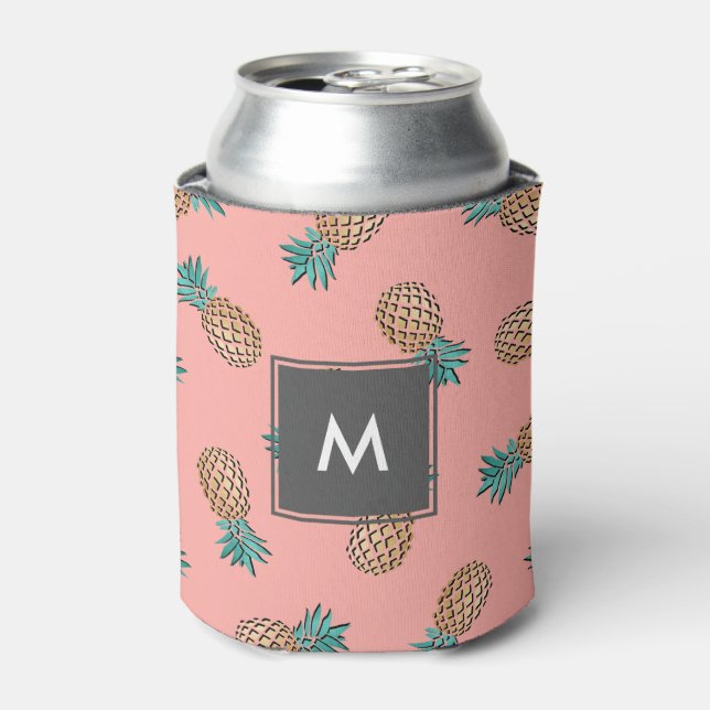Rafraîchisseur Pour Canette mignon été tropical faux motif d'ananas (Can devant)