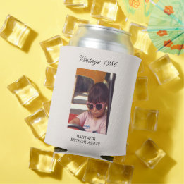 Rafraîchisseur Pour Canette Milestone Birthday Party Favor Vintage 2 Photo