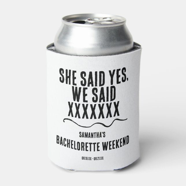 Rafraîchisseur Pour Canette Mini-Bachelorette Weekend Can Cooler (Can devant)