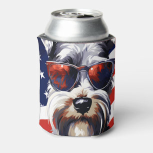 Rafraîchisseur Pour Canette Miniature Schnauzer 4 juillet fête de l'indépendan
