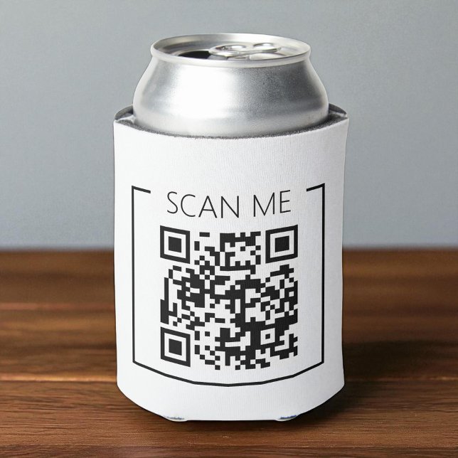 Rafraîchisseur Pour Canette Minimalist QR Code Scan Me Business (Créateur téléchargé)