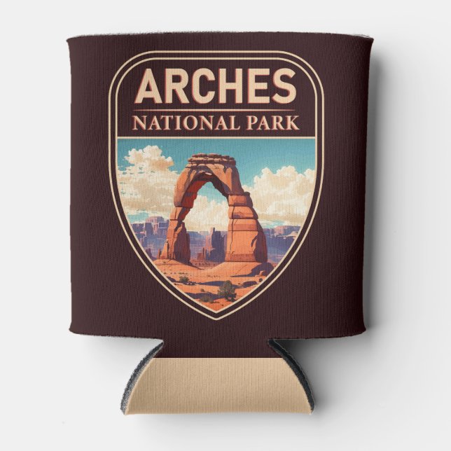 Rafraîchisseur Pour Canette Moab Arches National Park Utah Delicate Arch Retro (Devant)