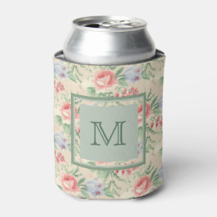 Rafraîchisseur Pour Canette Modèle floral rose Vintage clair personnalisé