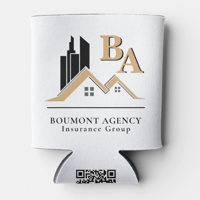 Rafraîchisseur Pour Canette Moderne Ajoutez votre propre logo professionnel Bl (Devant)