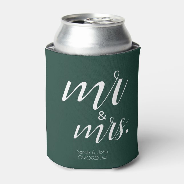 Rafraîchisseur Pour Canette Moderne Émeraude Vert Gras Monsieur & Madame Maria (Can devant)