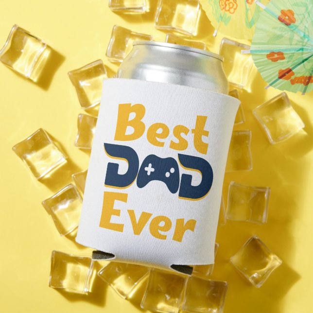 Rafraîchisseur Pour Canette Moderne Meilleur papa Jamais Gamer Papa Photo (Été in situ)