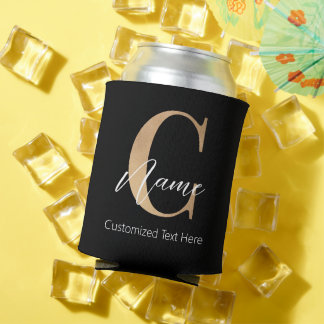 Rafraîchisseur Pour Canette Moderne Monogramme Initial C & Nom Personnalisé