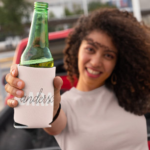 Rafraîchisseur Pour Canette Moderne Pastel Rose Beauté Personnalisée Vous Nom