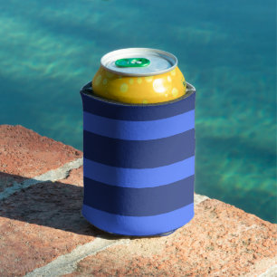 Rafraîchisseur Pour Canette Moderne simple bande à deux tons bleu géométrique
