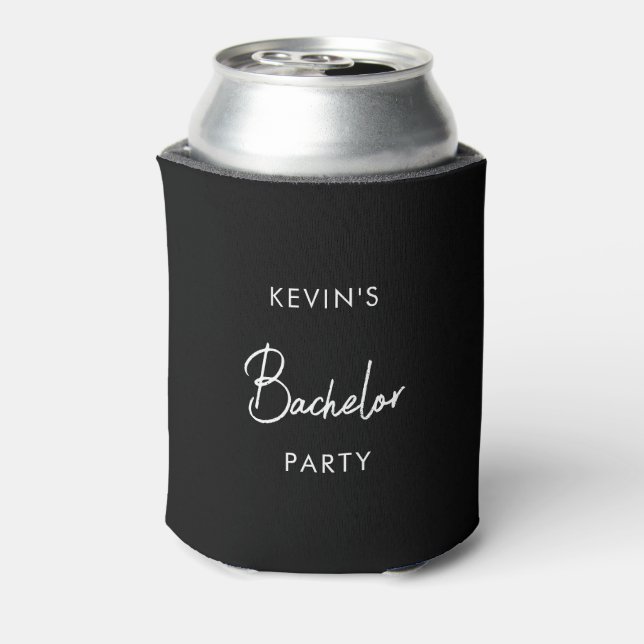 Rafraîchisseur Pour Canette Moderne Simple Fête de Bachelor Noir (Can Dos)