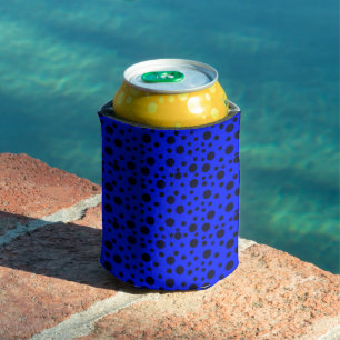 Rafraîchisseur Pour Canette Moderne Simple Noir pois motif jaune point