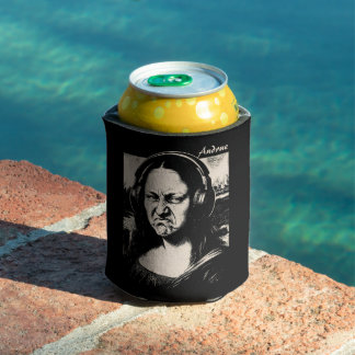 Rafraîchisseur Pour Canette Mona Lisa Bass Face Funny Music Lovers DJs