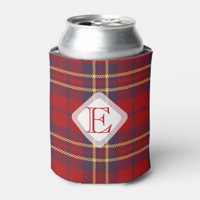 Rafraîchisseur Pour Canette Monogram, Scottish Highland clan rouge plaid tarta (Can devant)