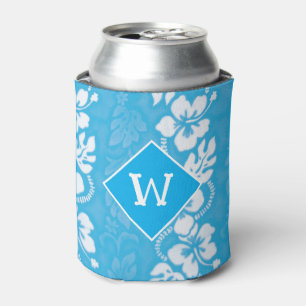Rafraîchisseur Pour Canette Monogramme à motifs de fleur d'Hibiscus Hawaii