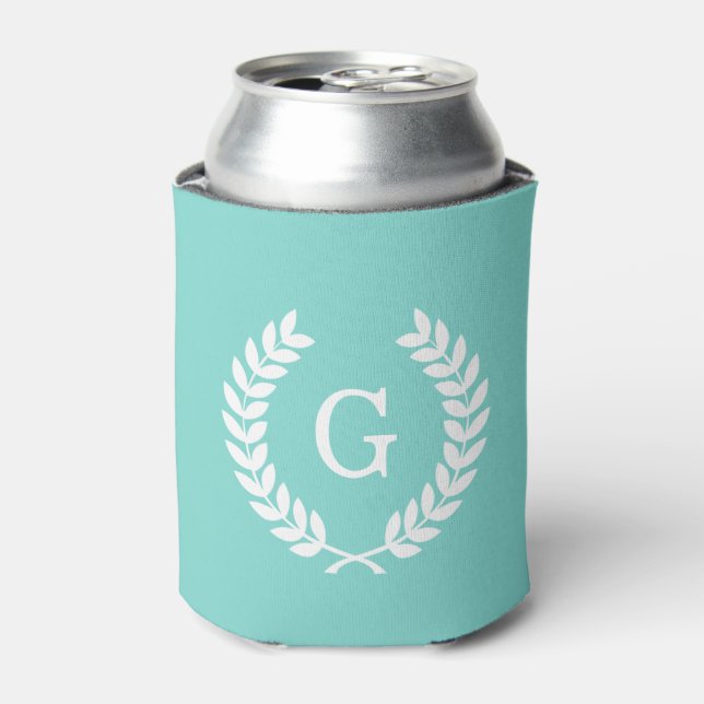 Rafraîchisseur Pour Canette Monogramme blanc d'initiale de guirlande de (Can devant)