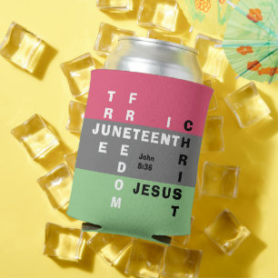 Rafraîchisseur Pour Canette Monogramme chrétien JUNETEENTH