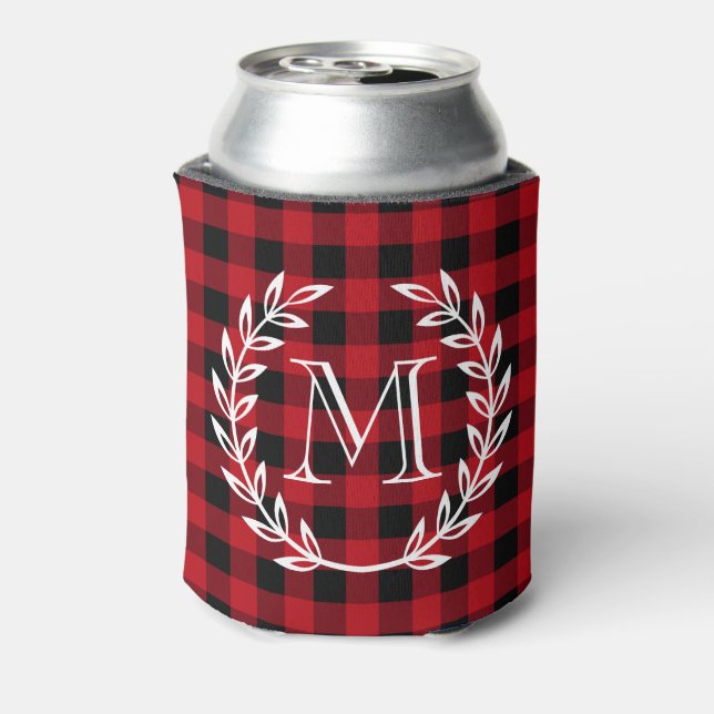 Rafraîchisseur Pour Canette Monogramme de Buffalo Plaid (Can Dos)
