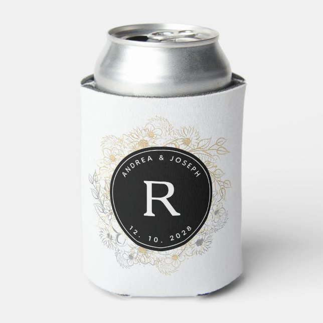 Rafraîchisseur Pour Canette Monogramme de mariage de luxe (Can devant)