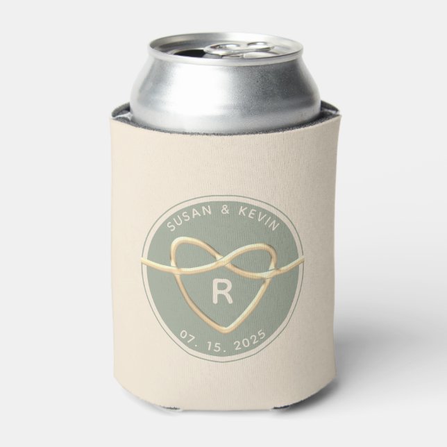 Rafraîchisseur Pour Canette Monogramme de mariage moderne (Can devant)