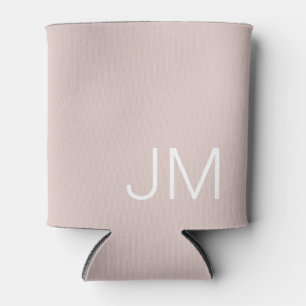 Rafraîchisseur Pour Canette Monogramme Élégant Surdimensionné Rose Pâle