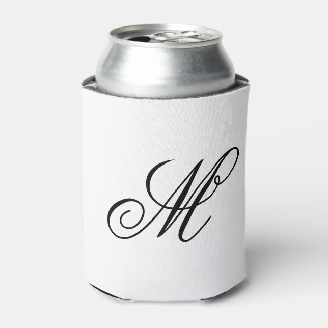 Rafraîchisseur Pour Canette Monogramme Initial Élégant  (Can devant)