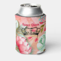 Monogramme Jolie aquarelle Fleurs de Bunco rose