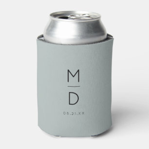 Rafraîchisseur Pour Canette Monogramme minimaliste moderne Noms Mariages simpl
