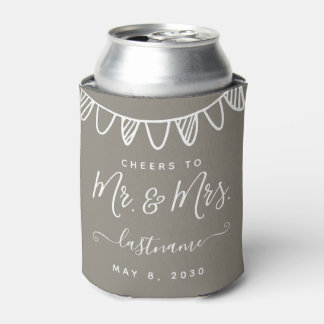 Rafraîchisseur Pour Canette Monogramme moderne Mariage minimaliste classique