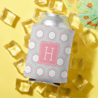 Monogramme Motif de menthe et de corail