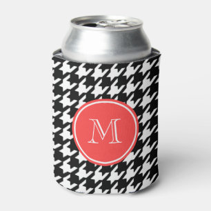Rafraîchisseur Pour Canette Monogramme noir et blanc de corail de