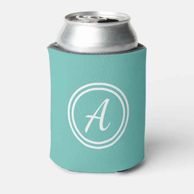 Rafraîchisseur Pour Canette Monogramme Personnalisé Bleu & Blanc Peut Se Refro (Can Dos)