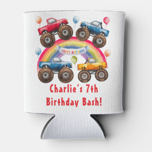 Rafraîchisseur Pour Canette Monster Truck Rainbow Boy Anniversaire Bash Favori