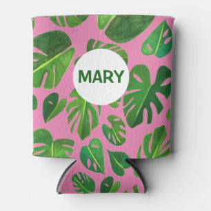 Rafraîchisseur Pour Canette Monstère tropicale Aquarelle Peinture Vert PERSONN