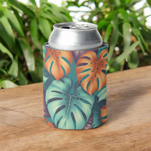 Rafraîchisseur Pour Canette Monstère Tropicale Bold Floral & Palm en vert